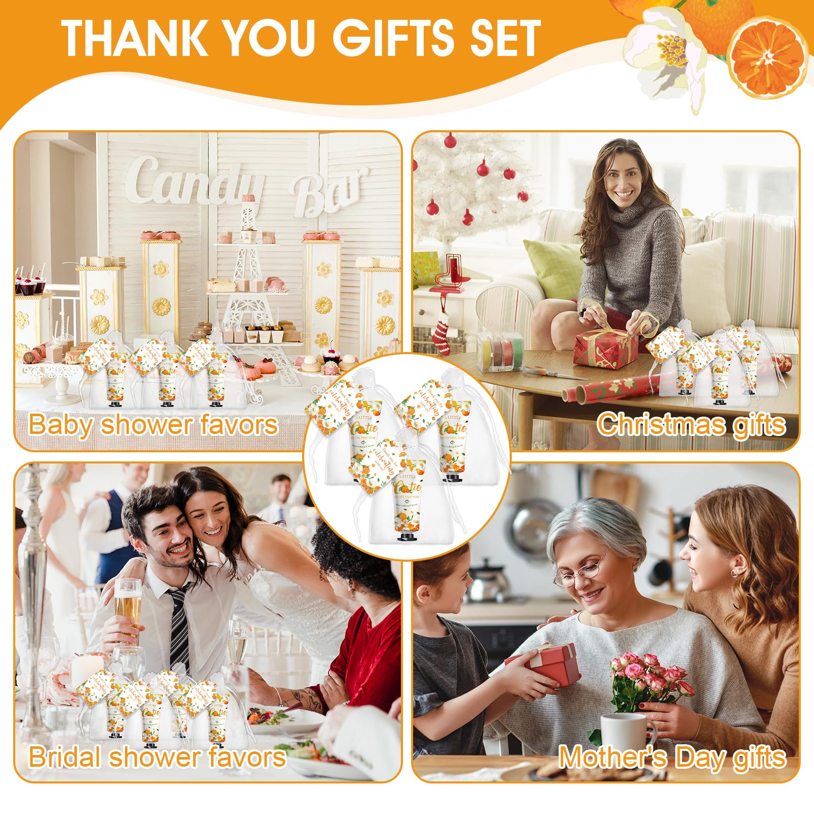 KONEUK orange-scent hand cream for guest favors with pleasant fragrance