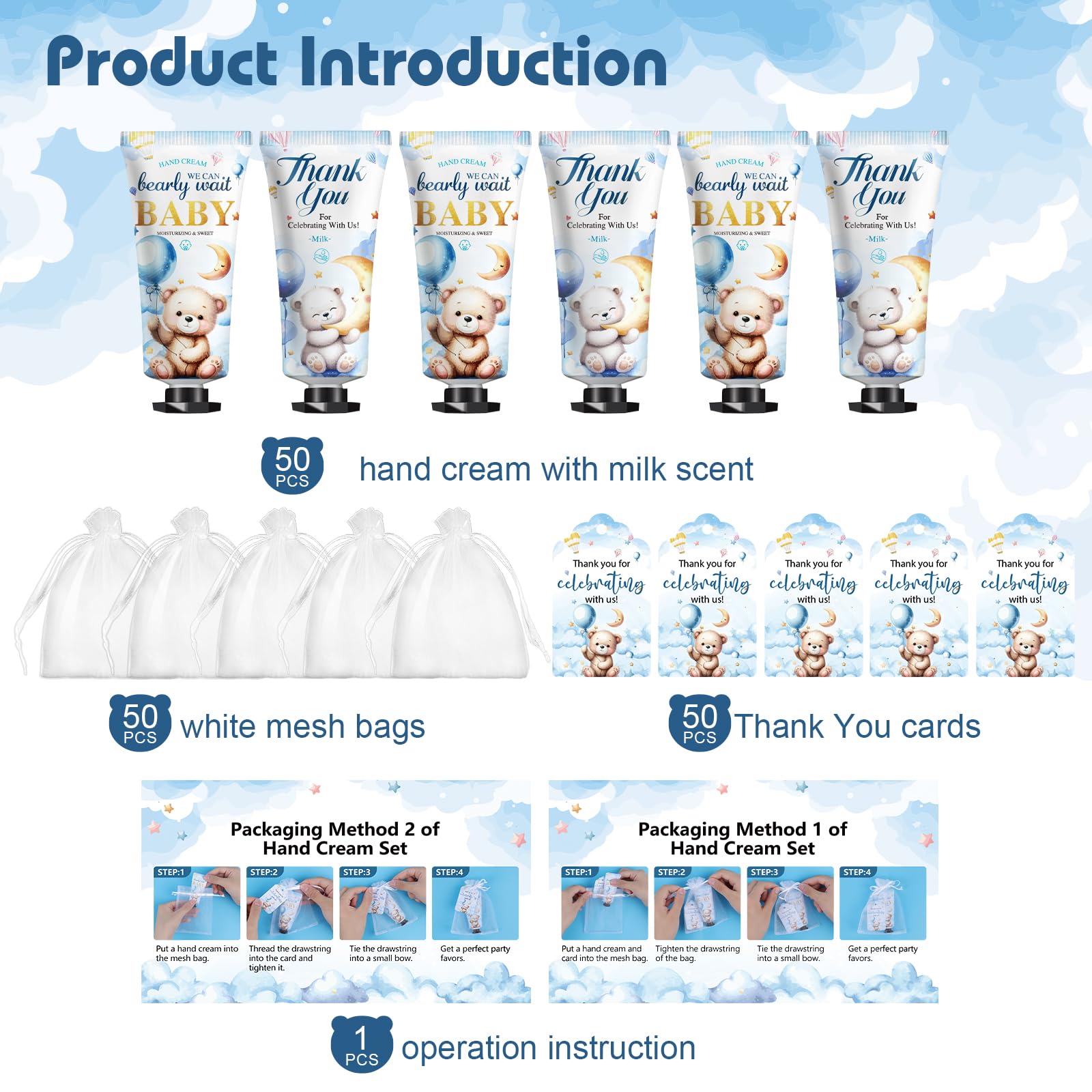 KONEUK organza gift bags paired with each hand cream.