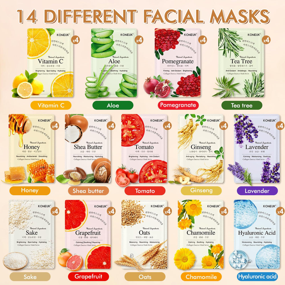 User applying a KONEUK sheet mask for a refreshing facial moment.