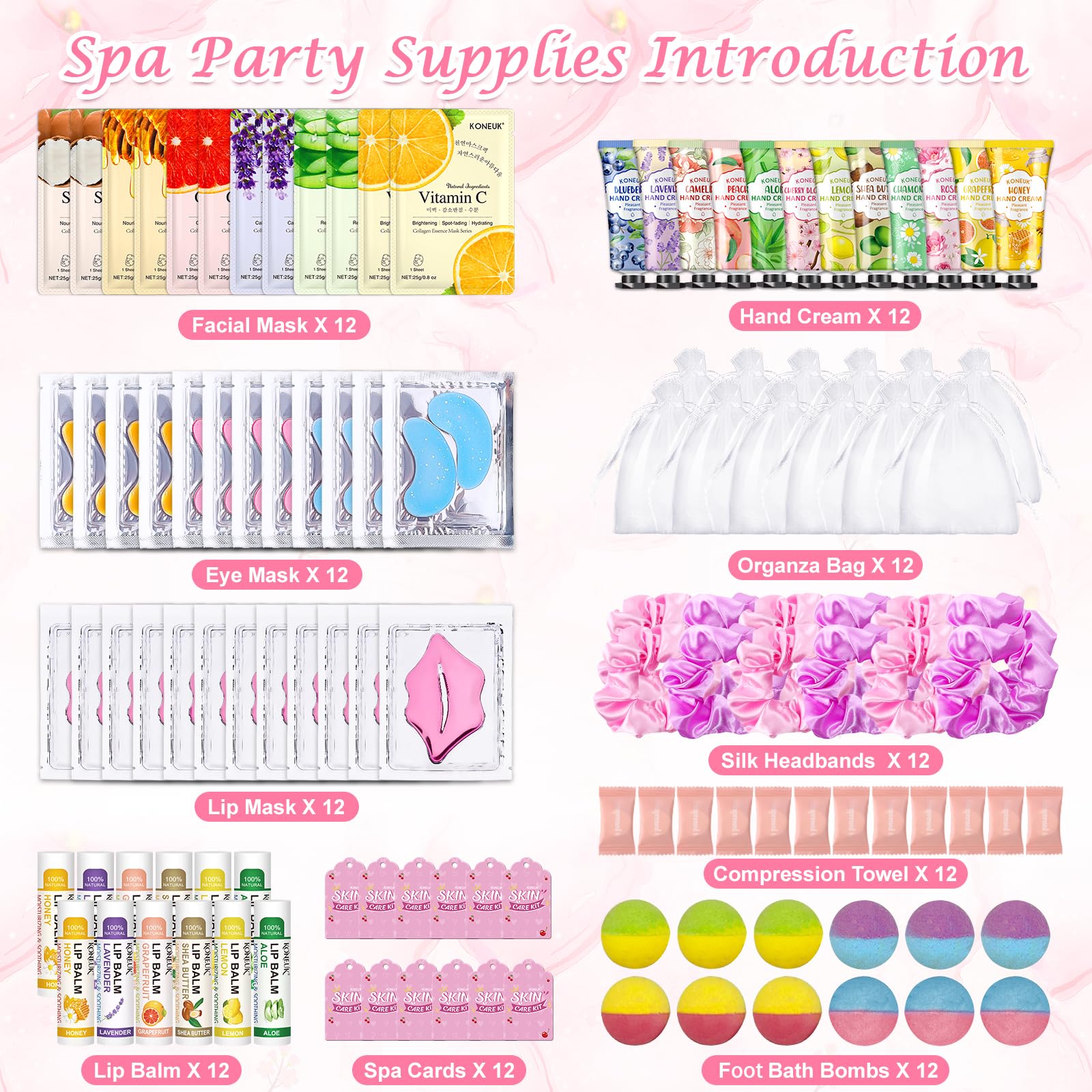 KONEUK spa party kit under-eye patches to refresh tired eyes