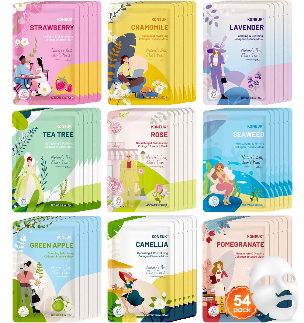 KONEUK strawberry face mask hydrates for a refreshed look.