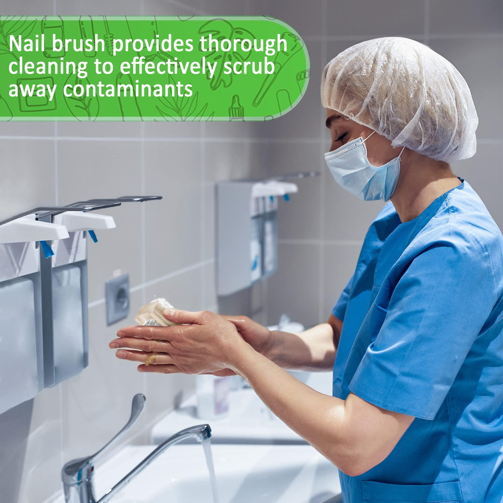 Konex beechwood grip nail brush highlights sturdy construction.