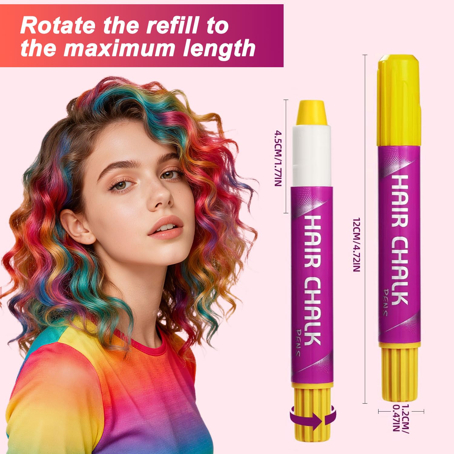 KongJuntzd Hair Chalk color pens collection showing washable color options