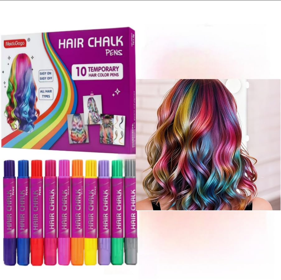 KongJuntzd Hair Chalk washable dye demonstrating easy removal