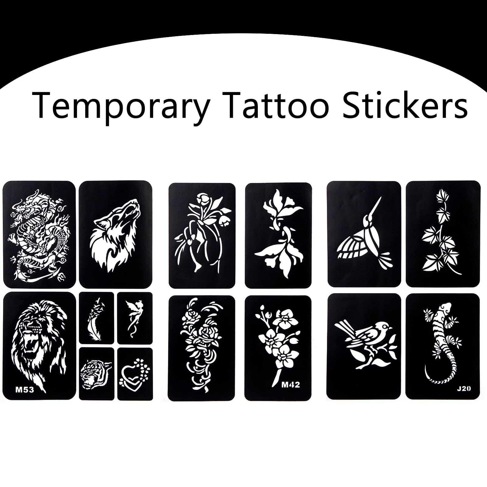 Koogel tattoo stencil pack simplifies DIY body art with easy pattern application.