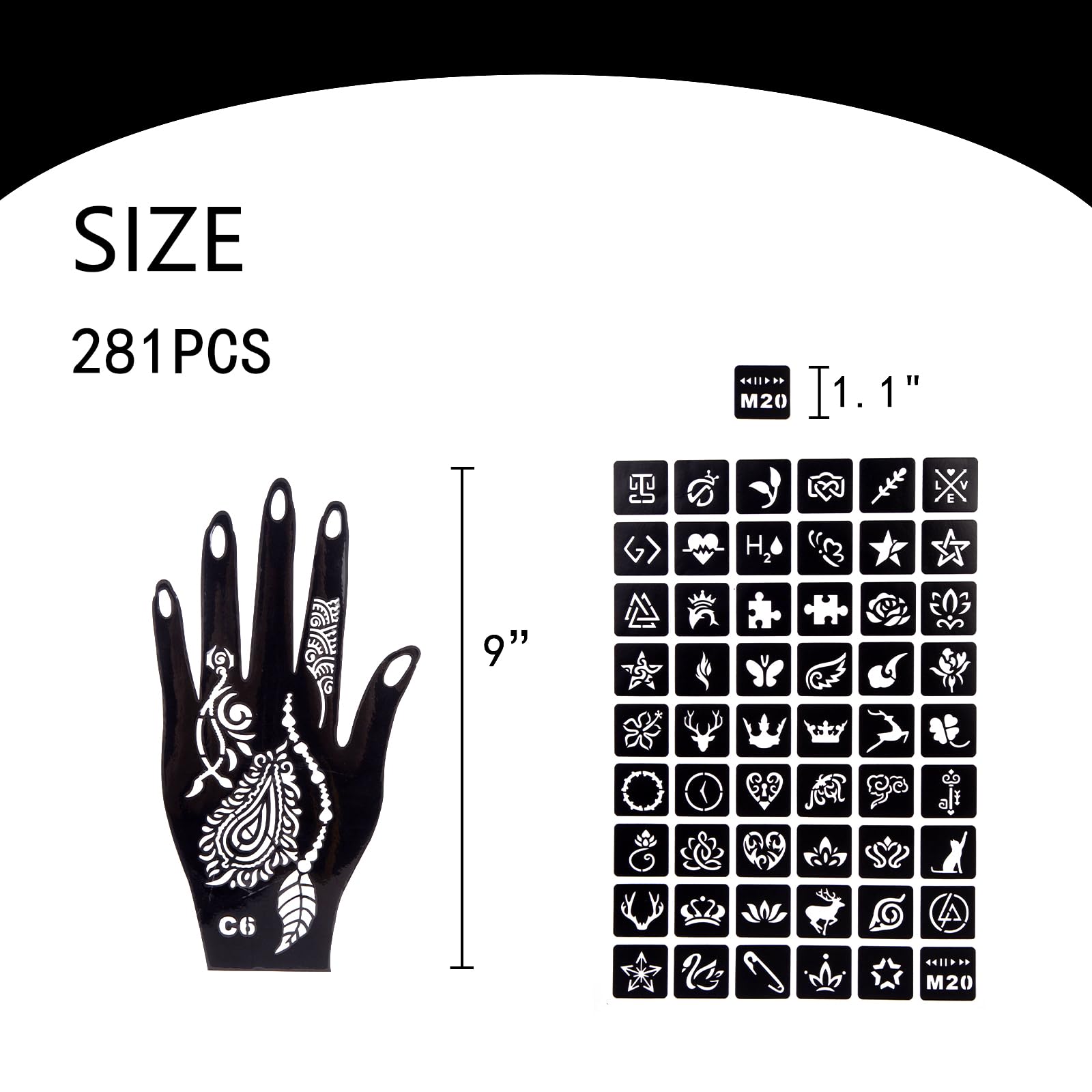 Koogel henna tattoo stencils for weddings and parties enable quick, flawless designs.