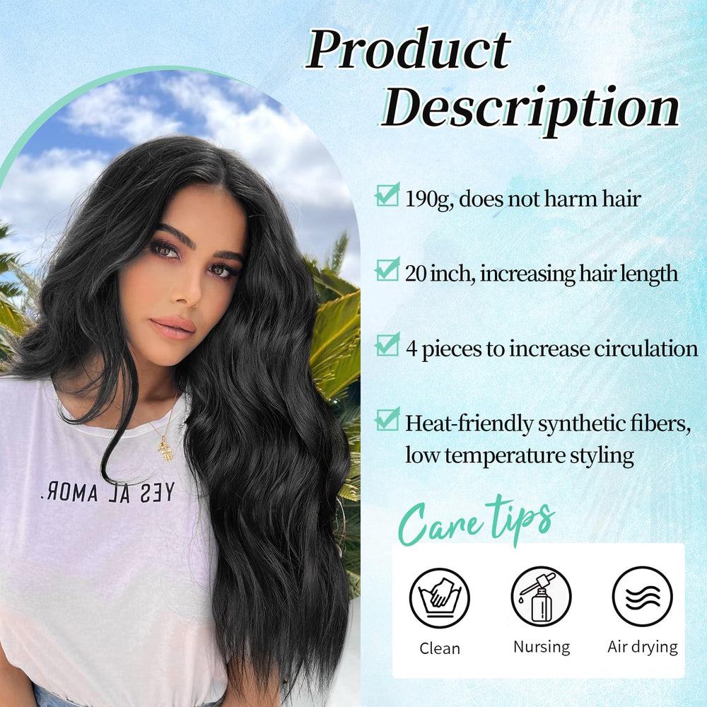 KooKaStyle clip-in wefts and clips close-up for easy application.