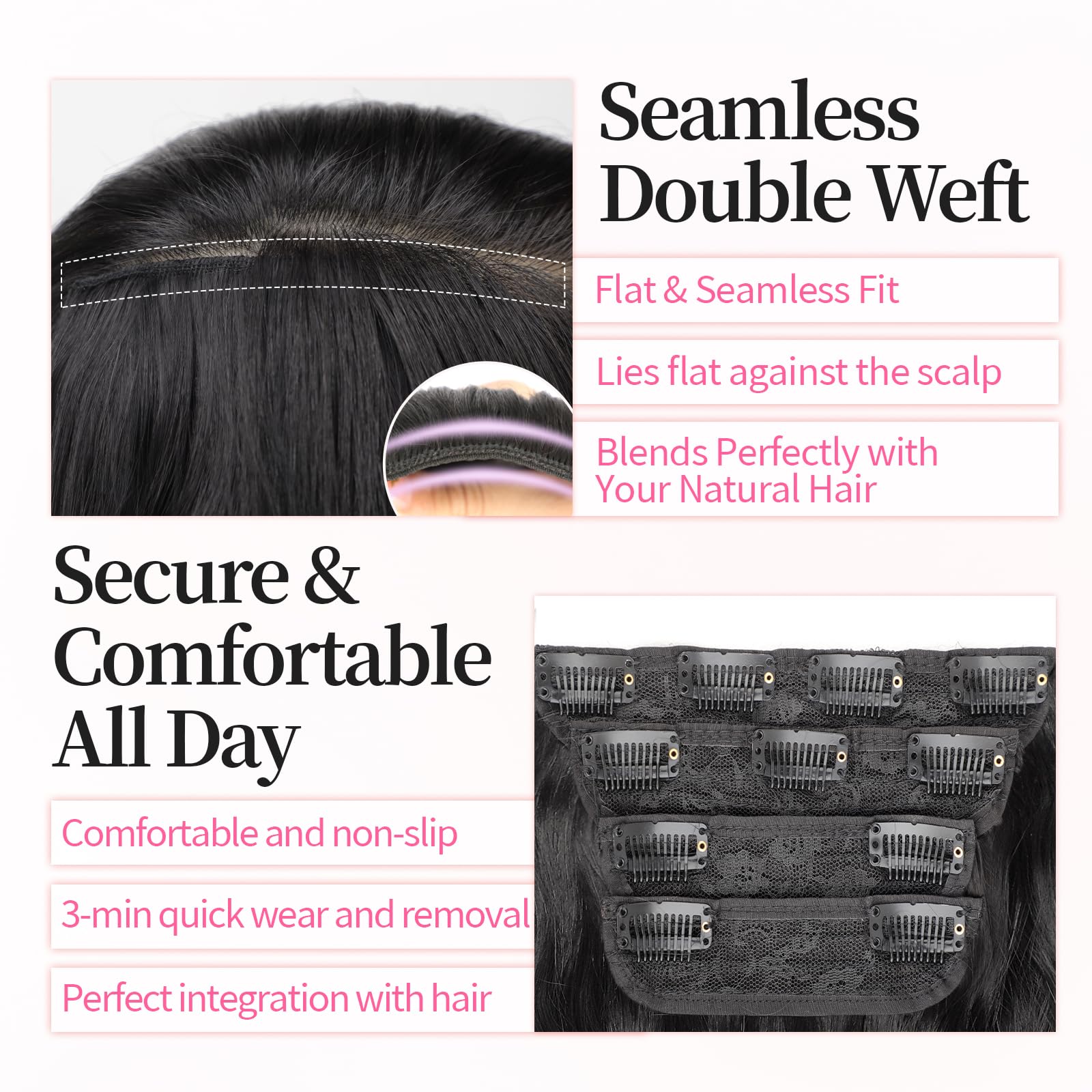 KooKaStyle four-piece set offers flexible wefts for fullness.