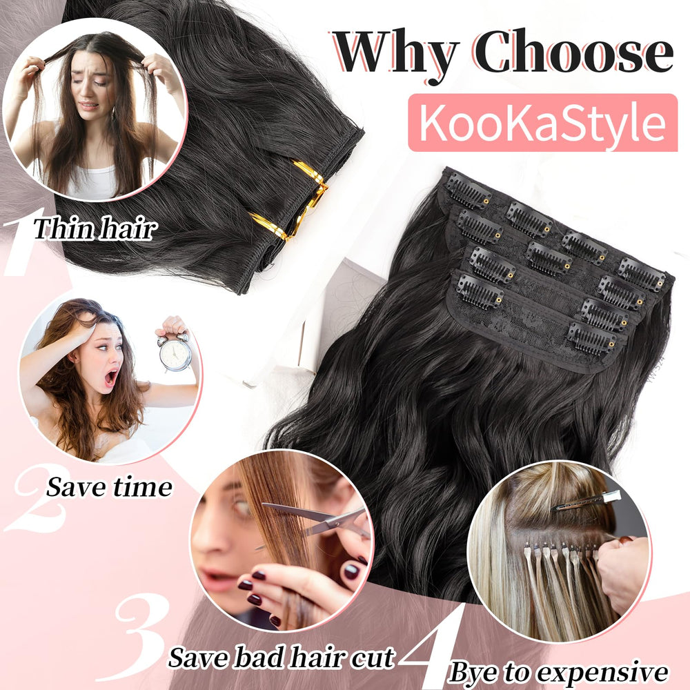 KooKaStyle extensions on model show seamless blending with natural hair.