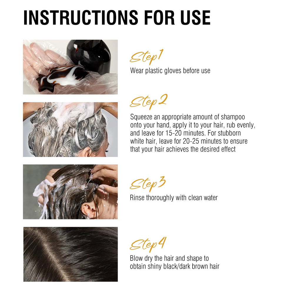 KooSwalla black hair dye shampoo lather highlights cleansing and color deposition.