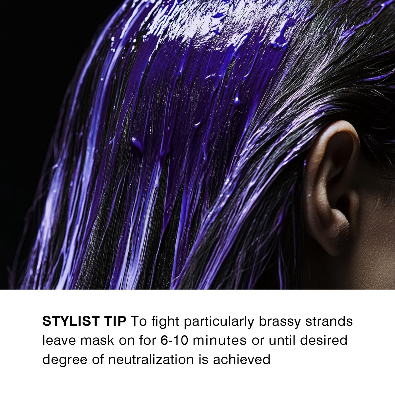 Shine and softness are visible after rinsing and drying.