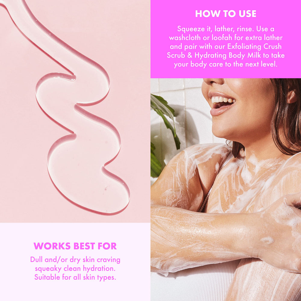 Kopari Body Wash in shower routine visual for daily skin care.