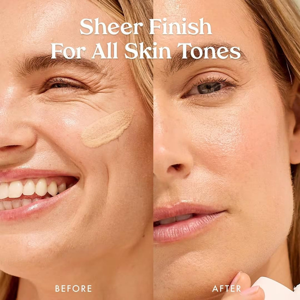 Kopari Bright as Day mineral swatch shows natural glow without white cast