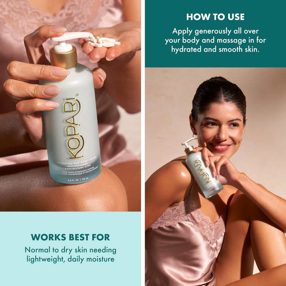 Cream being absorbed quickly for non-greasy, silky finish