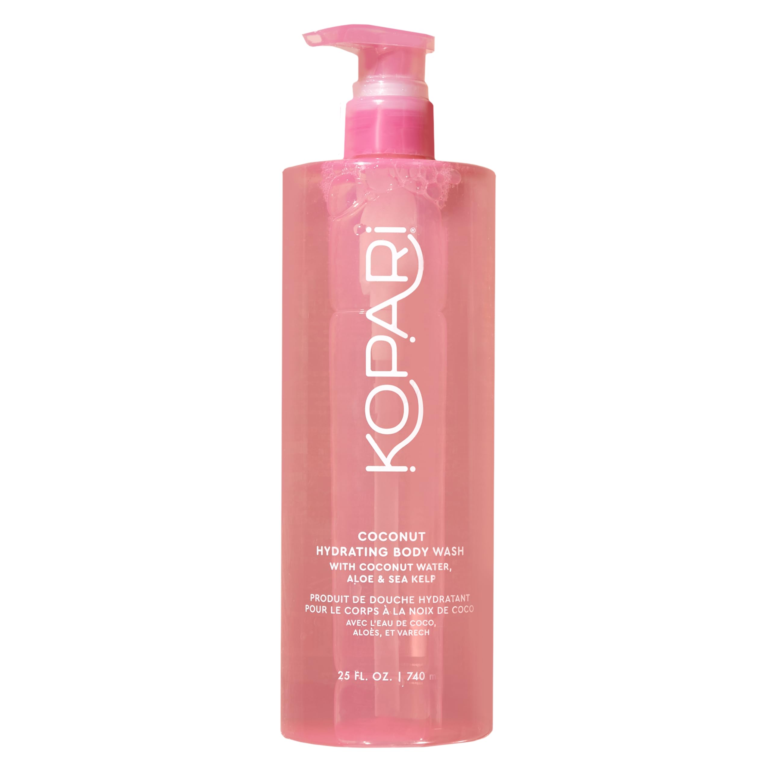 Kopari Jumbo Coconut Hydrating Body Wash bottle showing premium hydration for daily showers