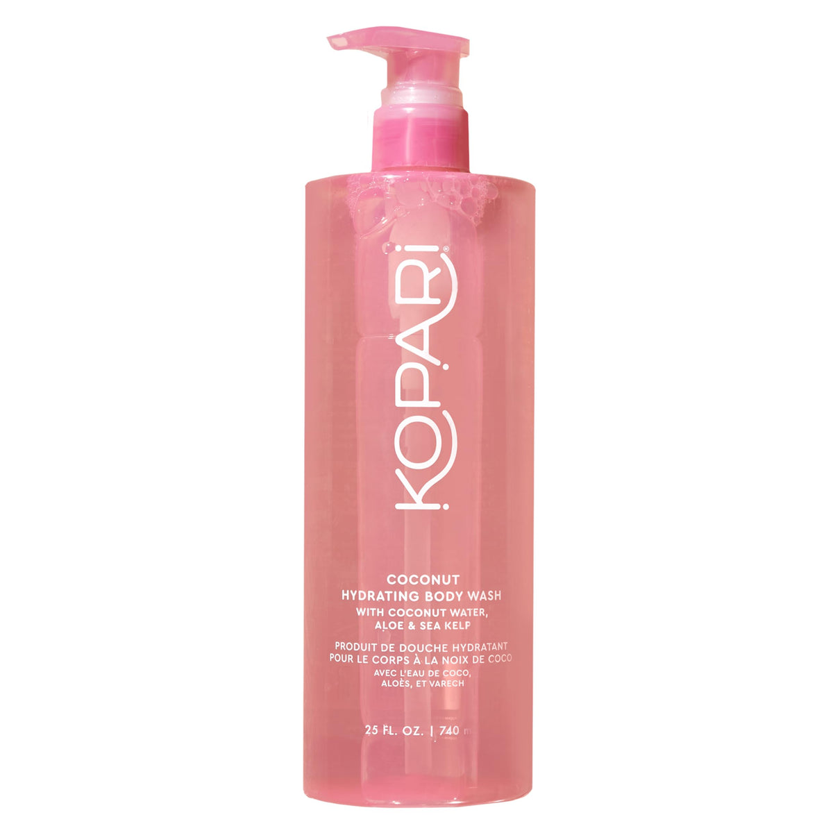 Kopari Jumbo Coconut Hydrating Body Wash bottle showing premium hydration for daily showers