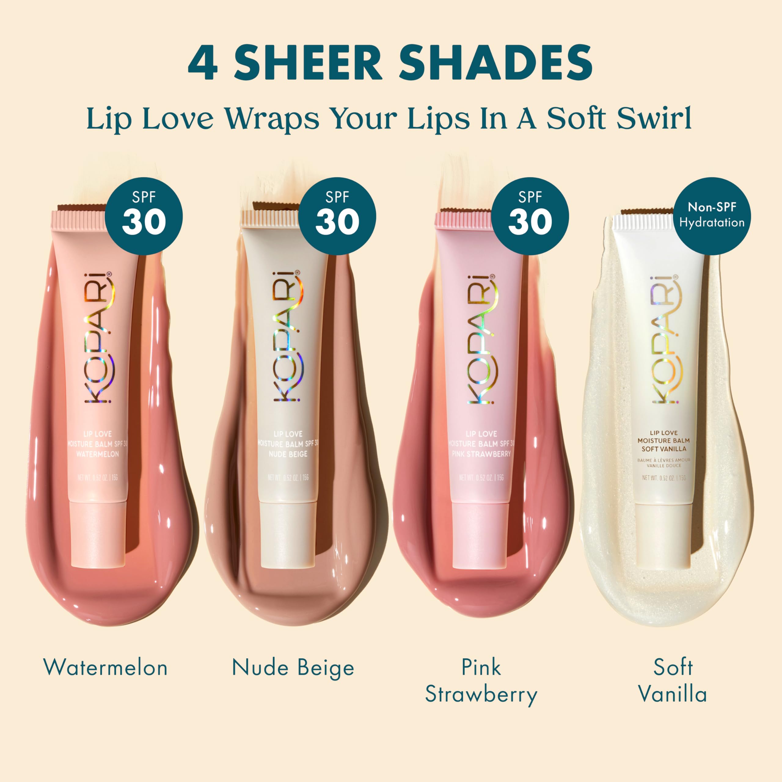 Kopari Lip Love Balm nude beige glow for no-makeup days