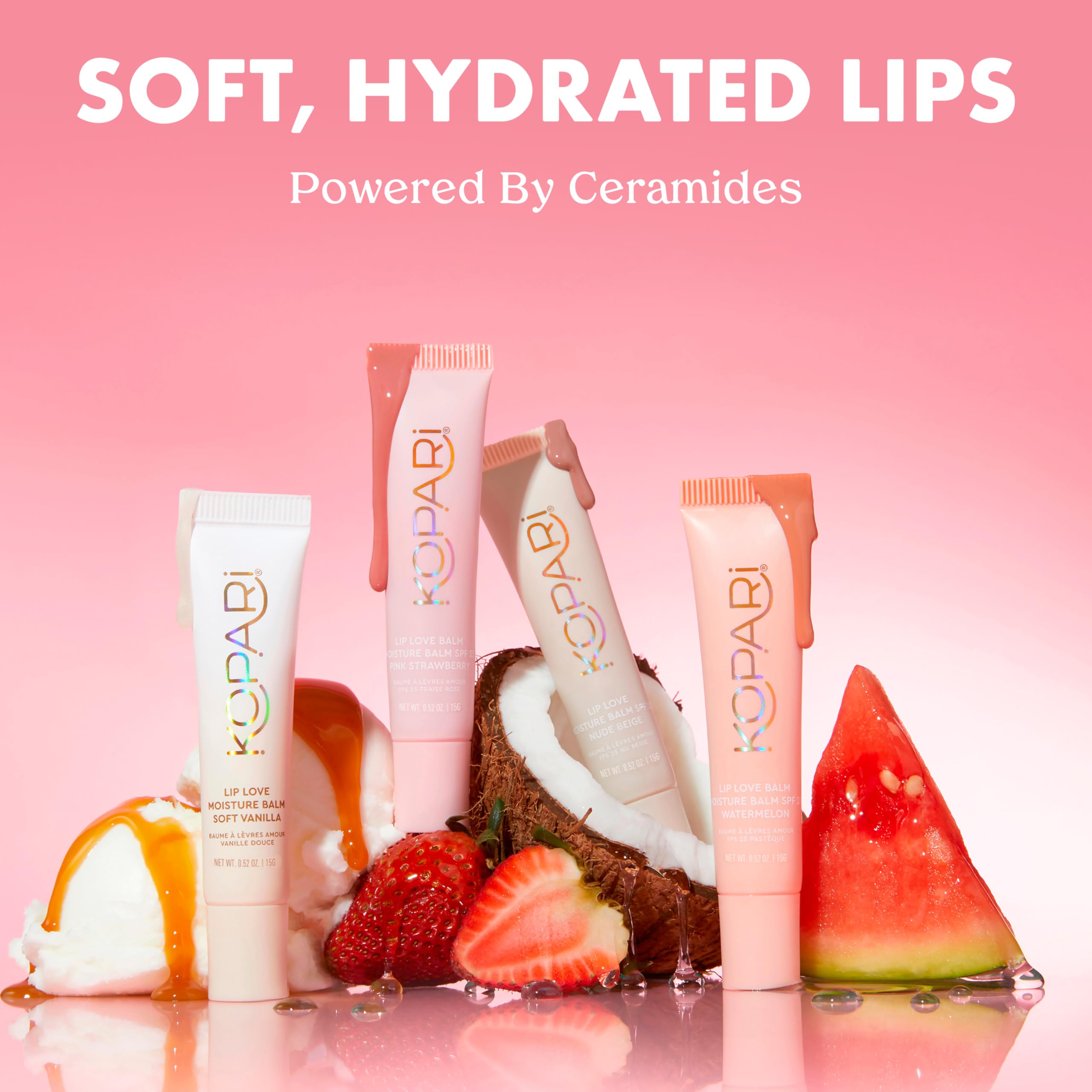 Kopari Lip Love Balm SPF 30 on packaging with sun protection