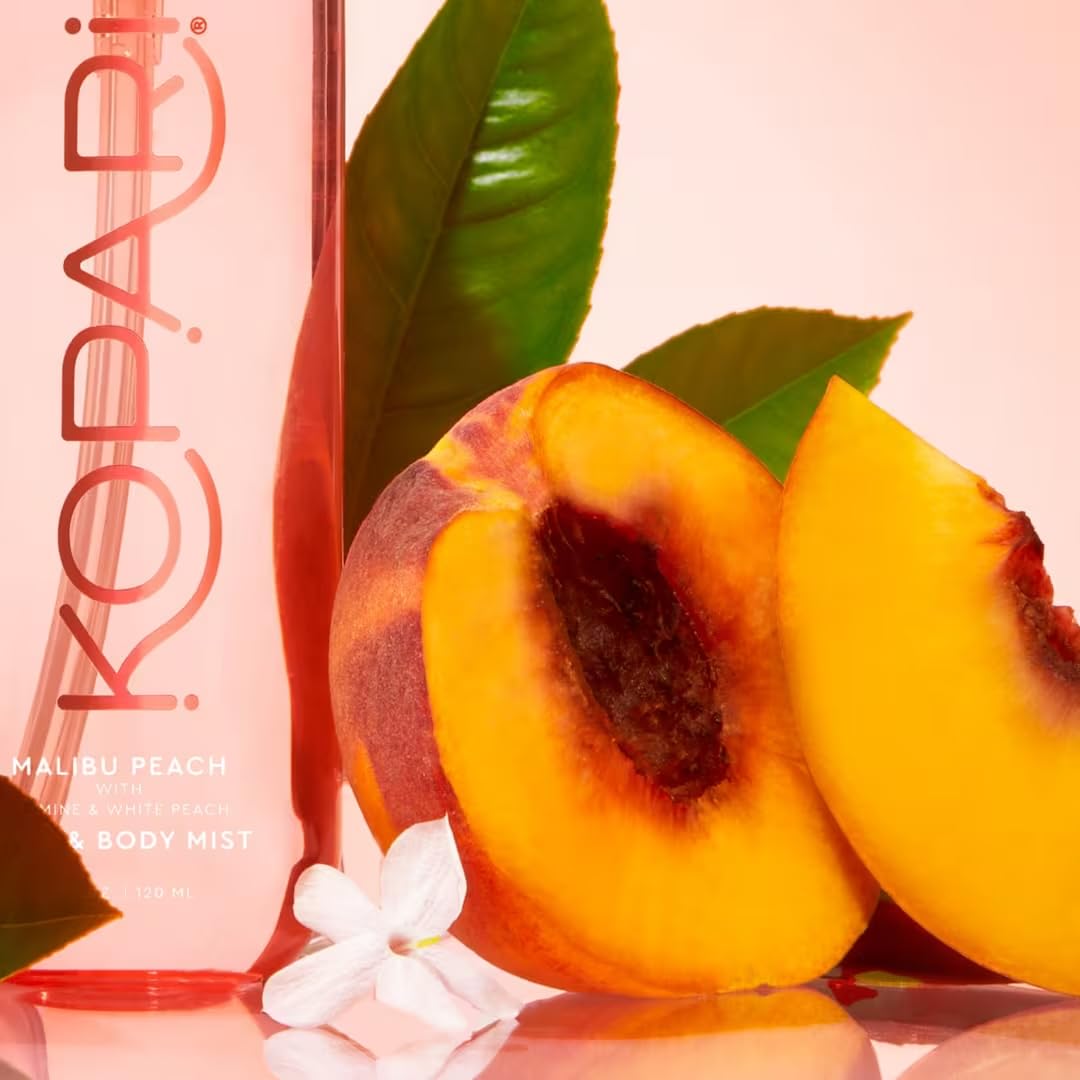 Kopari Malibu Peach Mist mist on skin for light fragrance