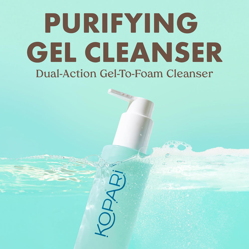 Kopari Marine Clean gel-to-foam texture demonstrates smooth transition from gel to foam.