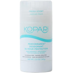 Kopari Performance Plus deodorant packaging highlights aluminum-free, clean formula for daily use.
