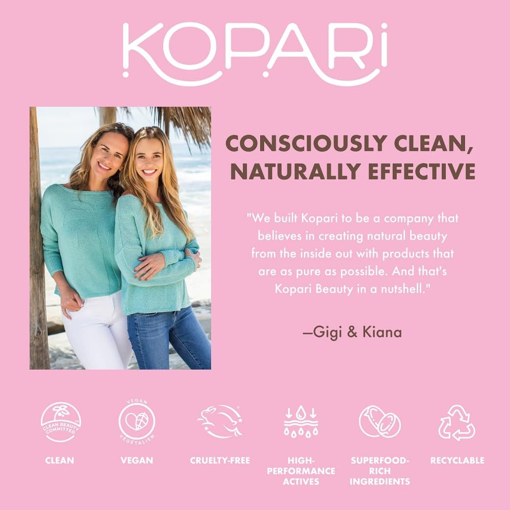 Kopari Sheer Blush Lip Glossy 2pk full bottle shot emphasizing hydration-friendly formula