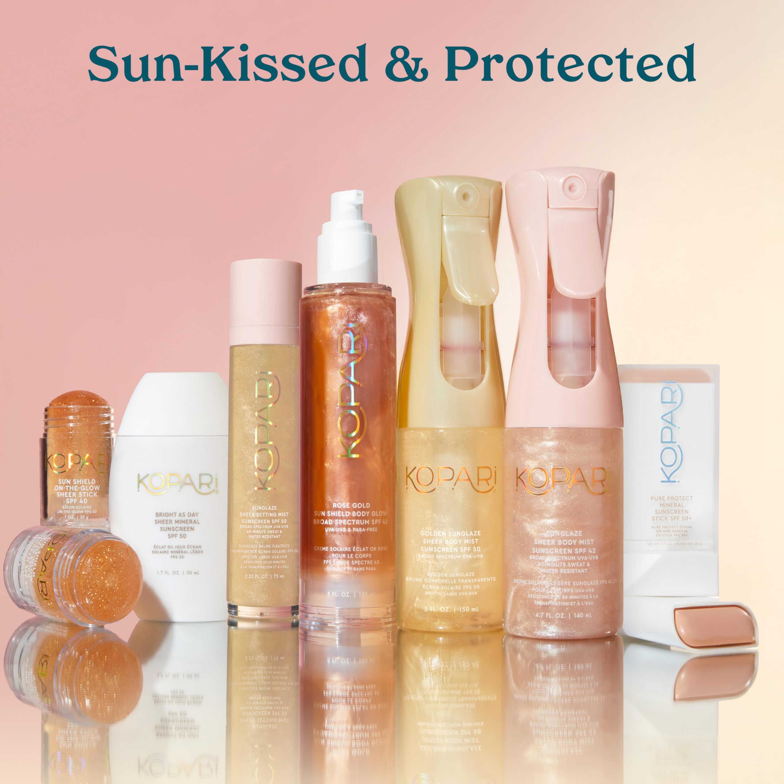 Kopari Sunglaze clean ingredients note no phthalates, sulfates, or parabens.
