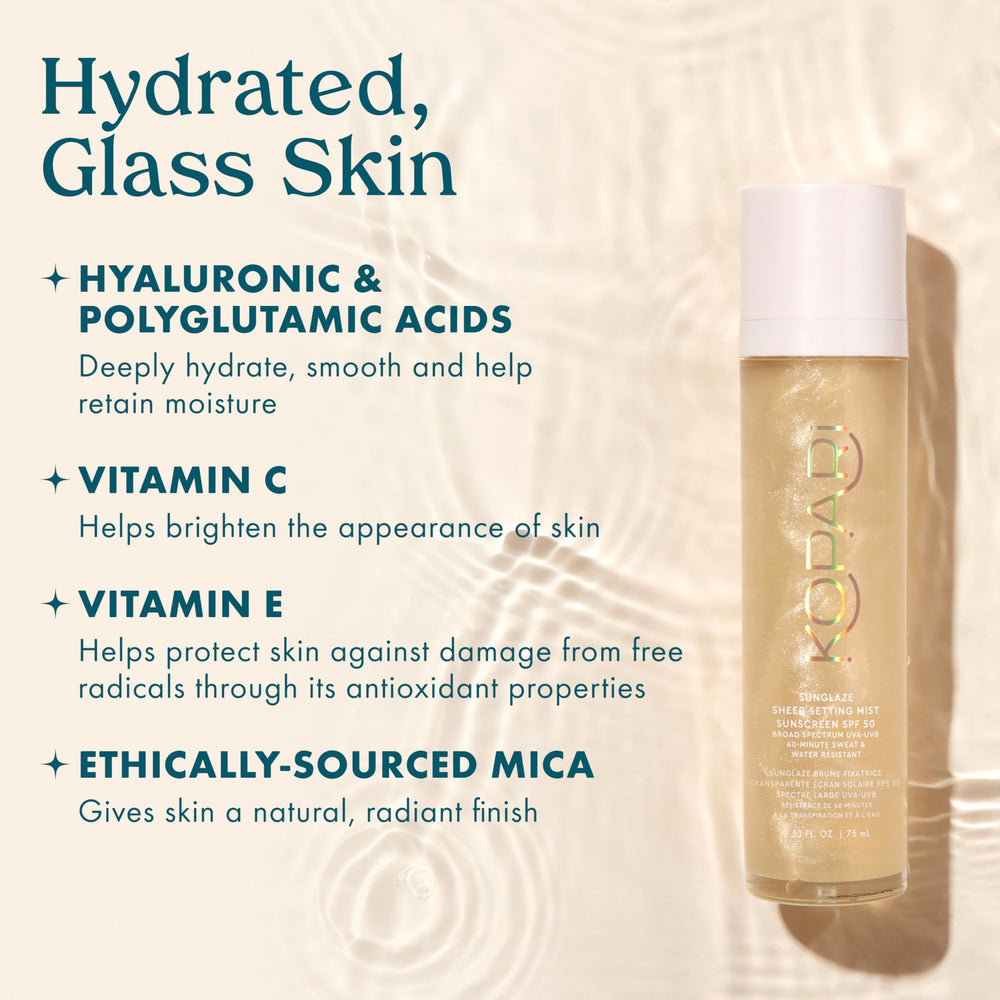 Kopari Sunglaze hyaluronic acid boost adds deep hydration and a dewy glow.