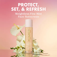 Kopari Sunglaze setting mist application shows easy makeup setting with hydration.