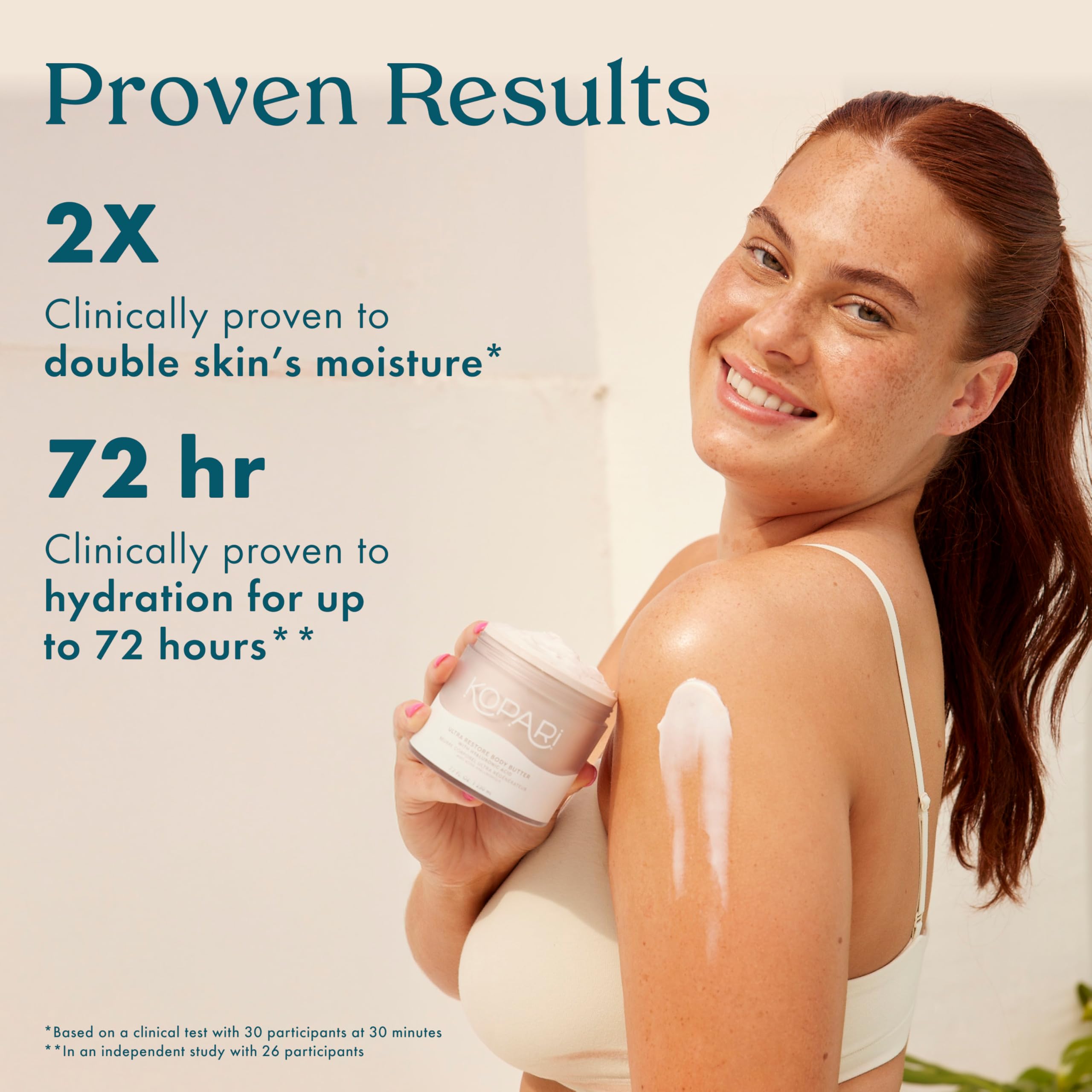 Kopari Ultra Restore Butter highlights hyaluronic acid for long lasting hydration