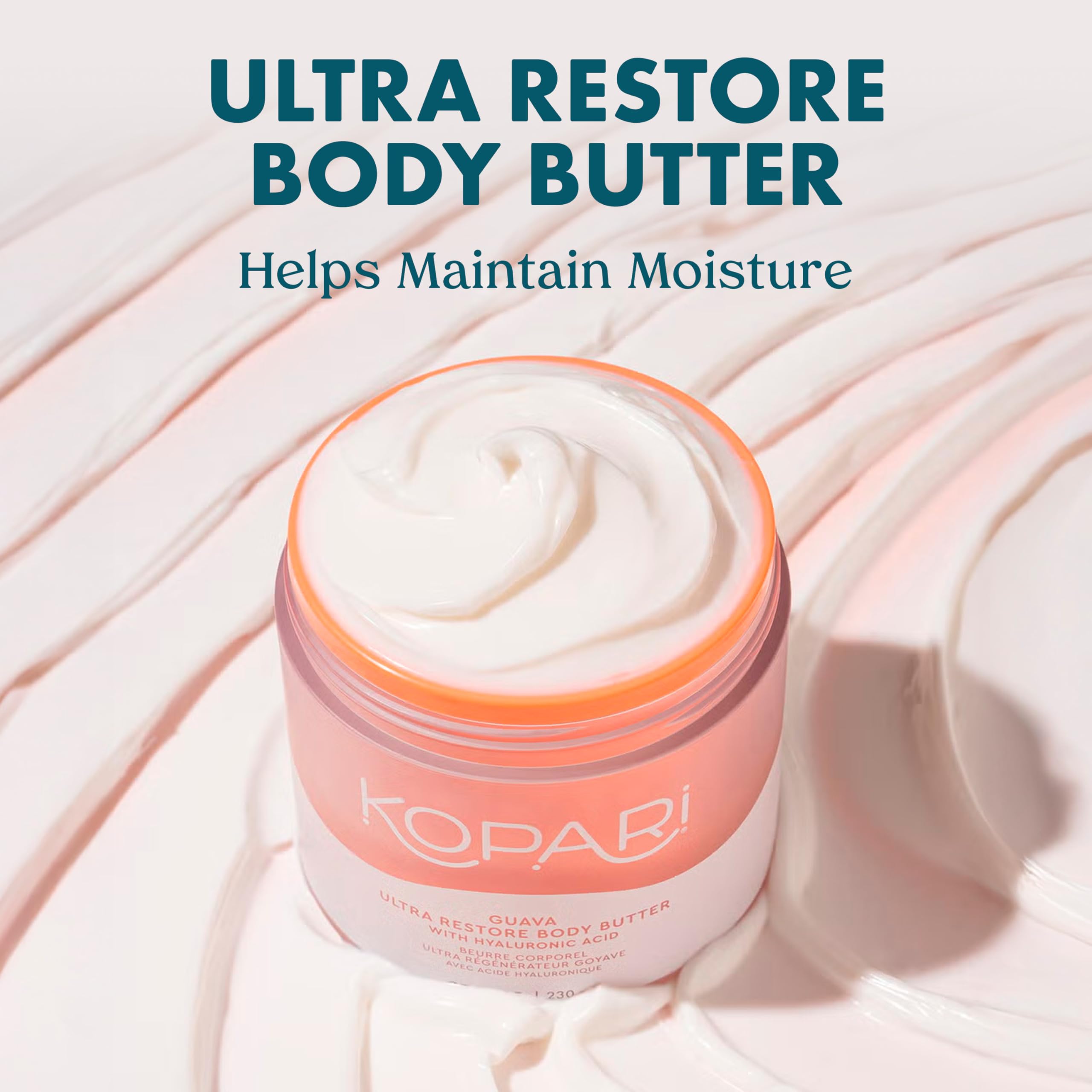 Kopari Ultra Restore Butter with quick absorption for dry skin after shower