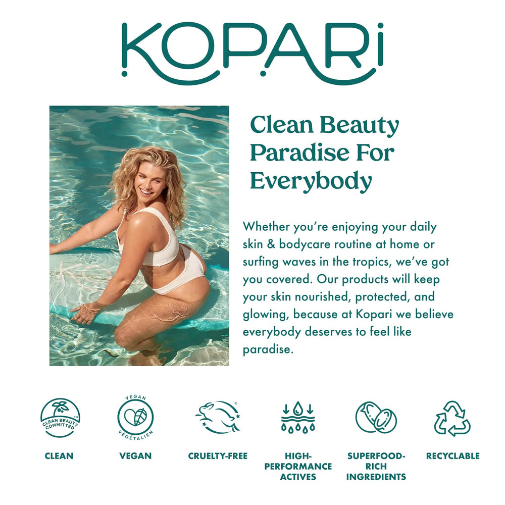 Kopari Ultra Restore packaging emphasizes clean beauty and eco-minded design.
