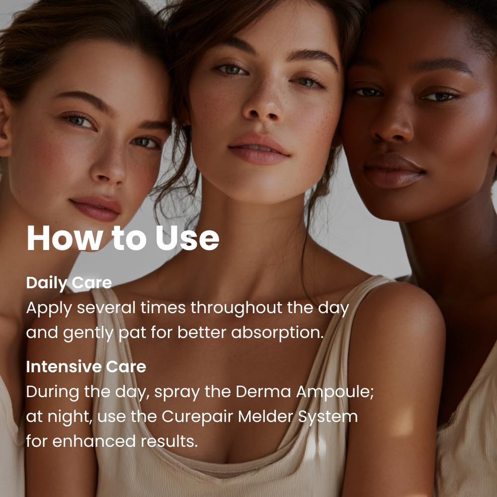 Kopher Curepair Derma Ampoule Mist suitable for sensitive skin during routine.