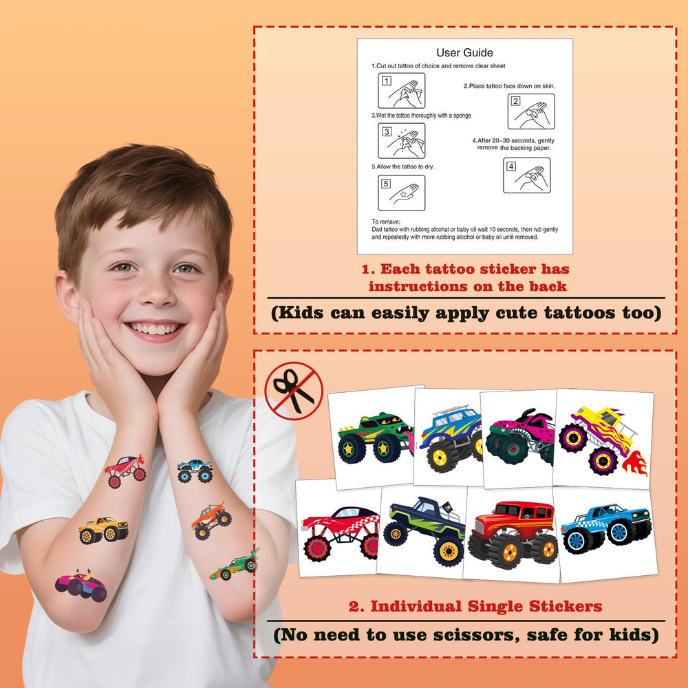 Kopokita Monster Truck Tattoo pattern 08 sparks imagination during crafts.