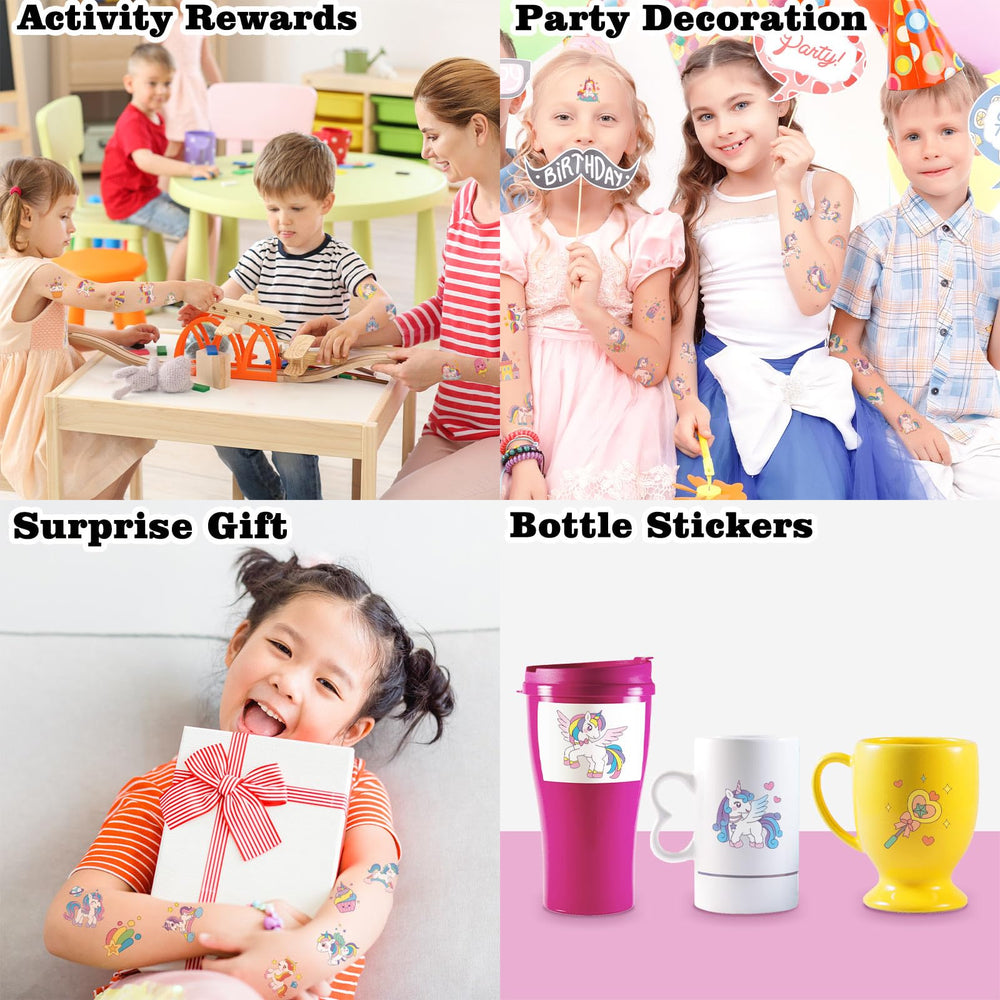 Kopokita unicorn tattoos waterproof finish for active kids.