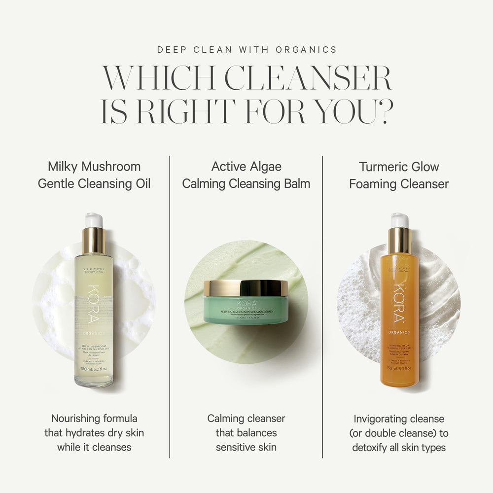 KORA Organics Active Algae Cleansing Balm vegan and cruelty-free.