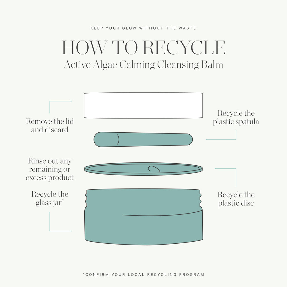KORA Organics Active Algae Cleansing Balm includes a spatula for easy scooping.