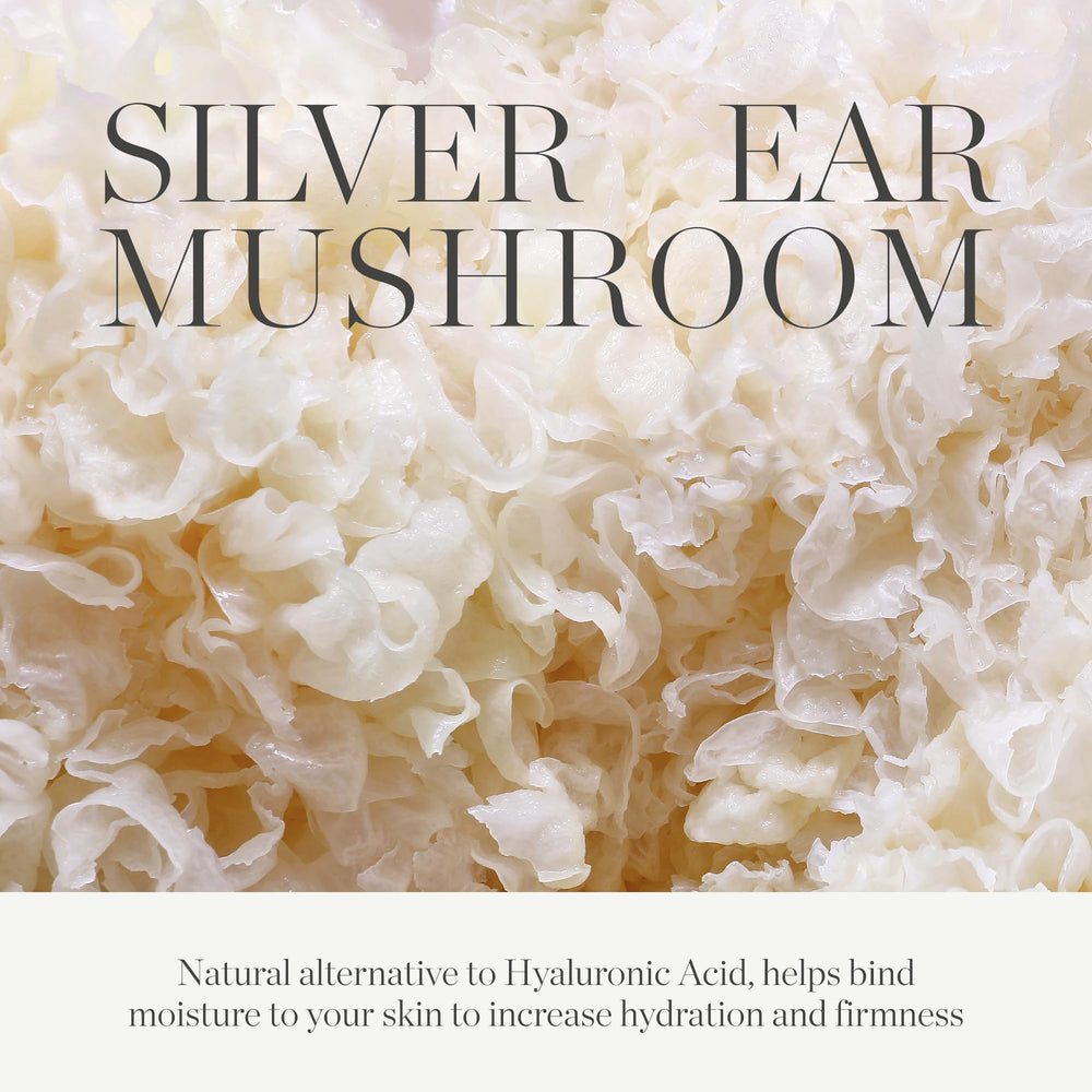 KORA Organics Milky Mushroom Mask coconut milk veil for moisturized, plump look.