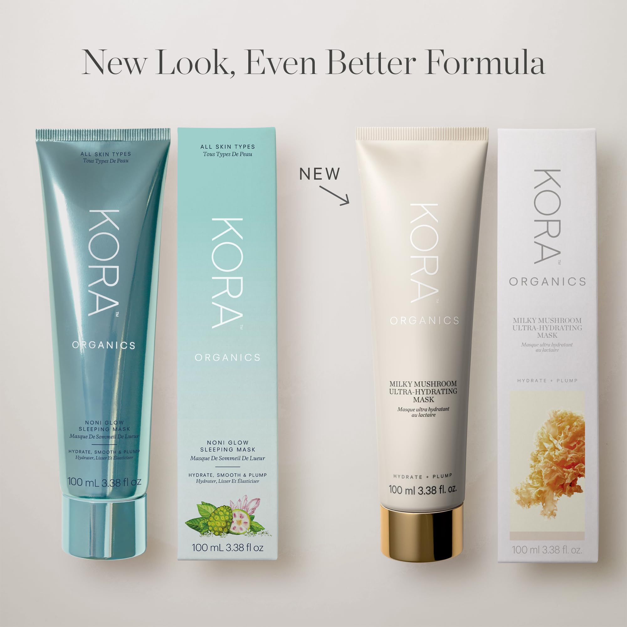 KORA Organics Milky Mushroom Mask natural ingredients without sulfates or parabens.