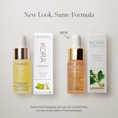 KORA Organics Noni Glow bottle pour shows easy, even oil application.