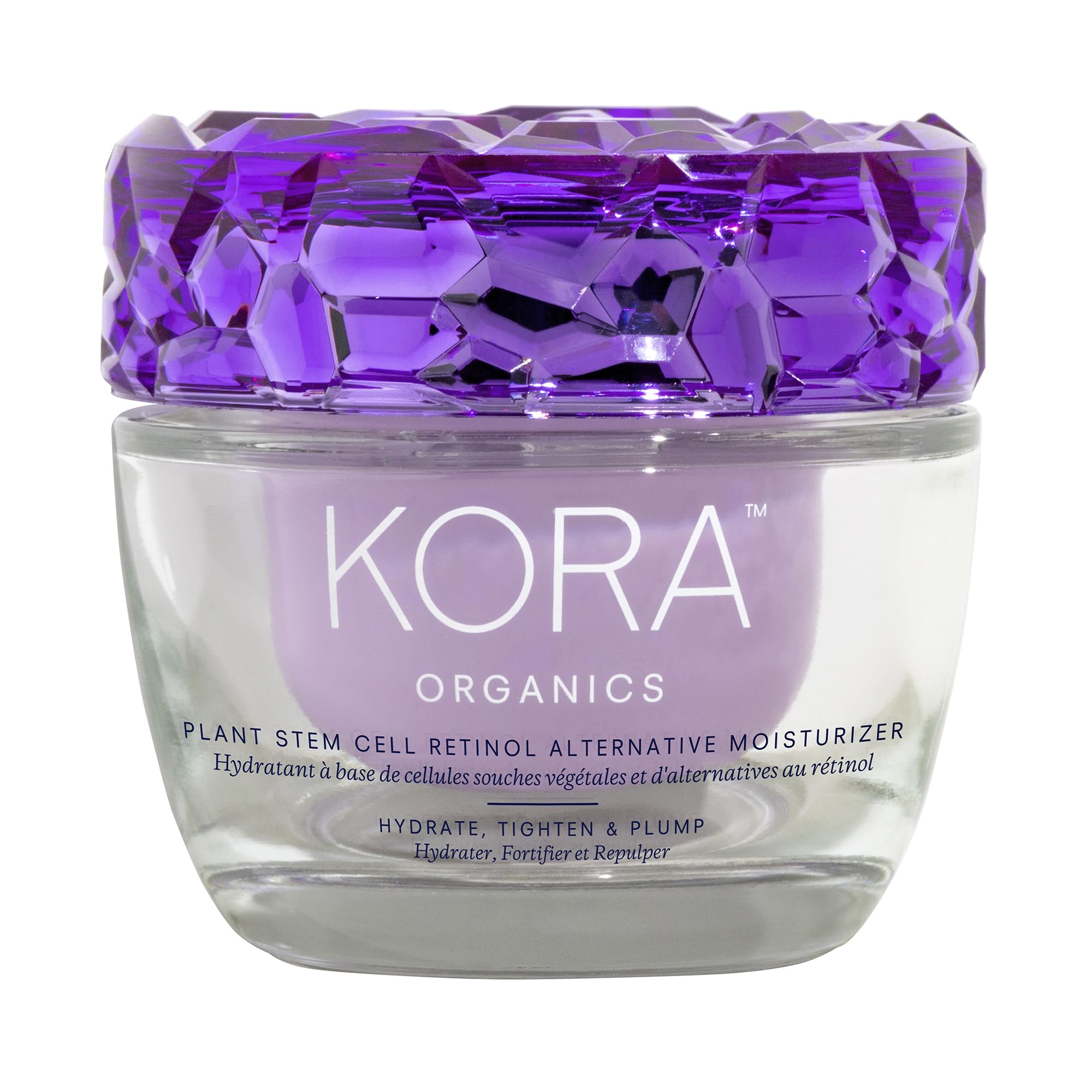 KORA Organics Plant Stem Cell Retinol Alternative Moisturizer bottle for daily hydration.