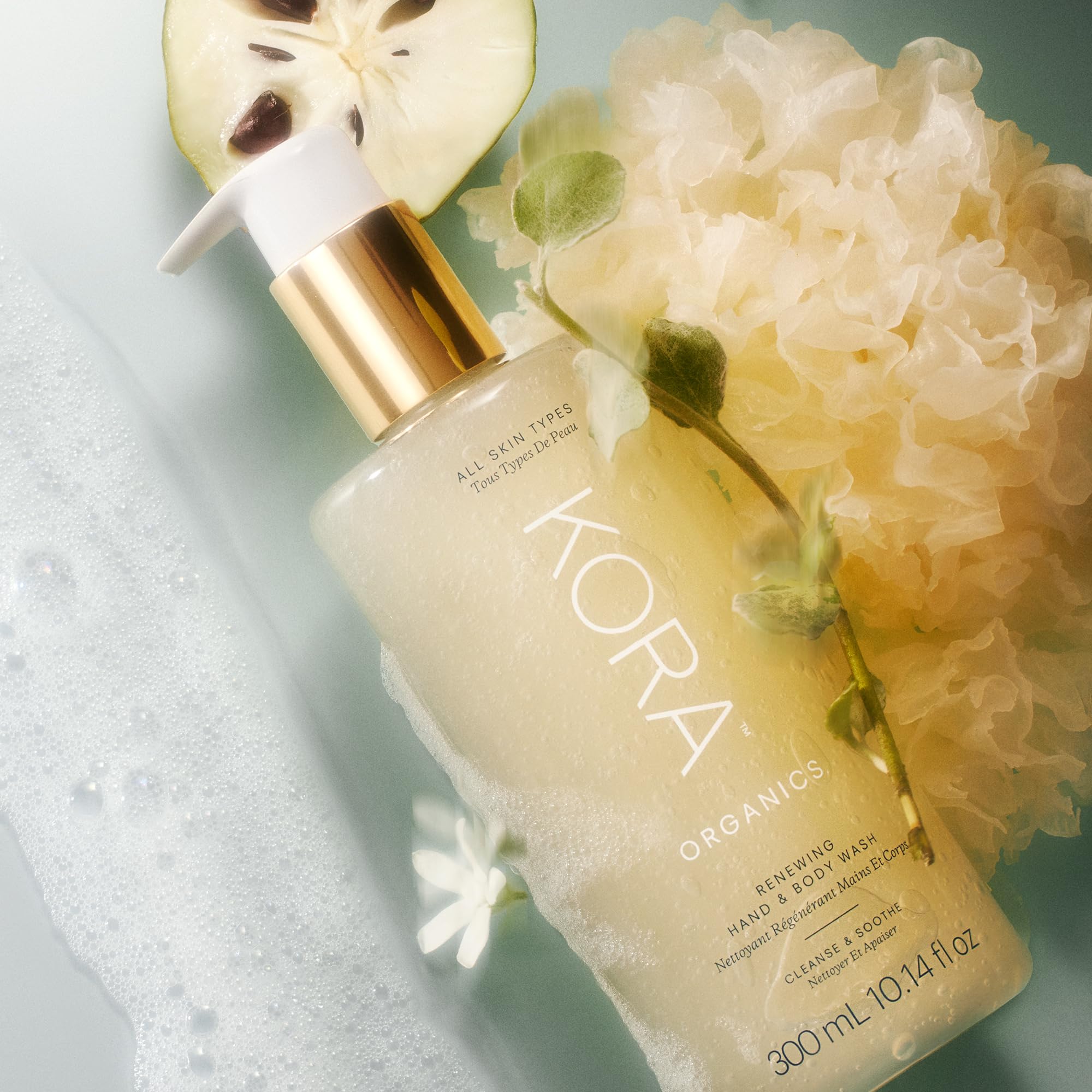 KORA Organics Renewing Hand & Body Wash no artificial fragrances or colors