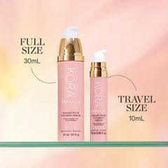 KORA Organics serum ingredients close-up featuring Kakadu Plum and Acerola for brightening
