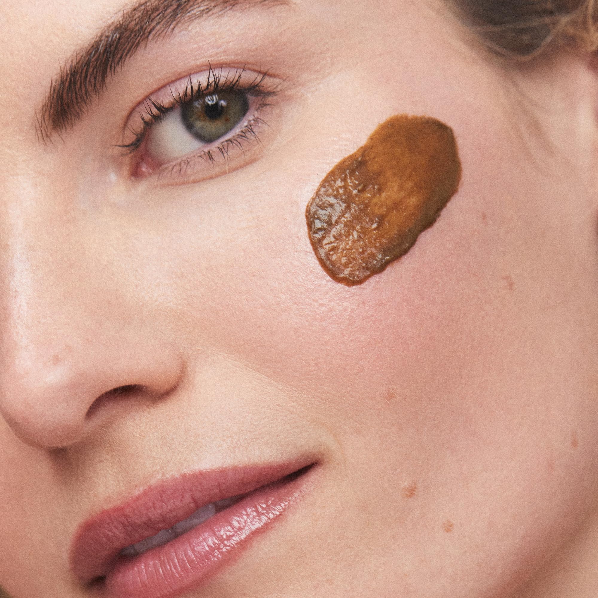 KORA Organics in-use massage motion shows temporary redness awareness