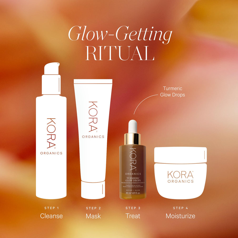 KORA Organics Turmeric Glow Drops eco philosophy highlights clean beauty without compromise.