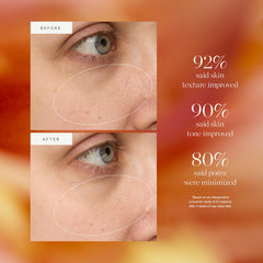 KORA Organics Turmeric Glow Drops texture swatch reveals dewy hydration.