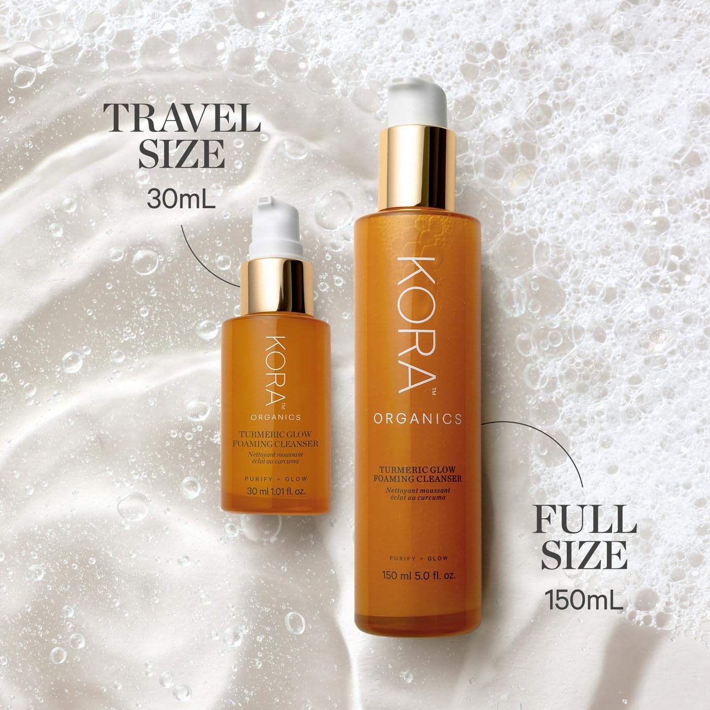 Clear packaging allows you to monitor foam texture and product level.
