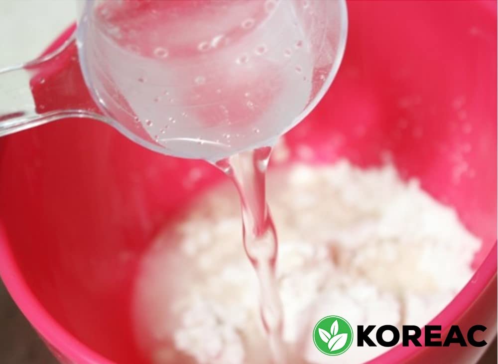 KOREAC Anskin face application demonstrates even coverage and hydration potential.