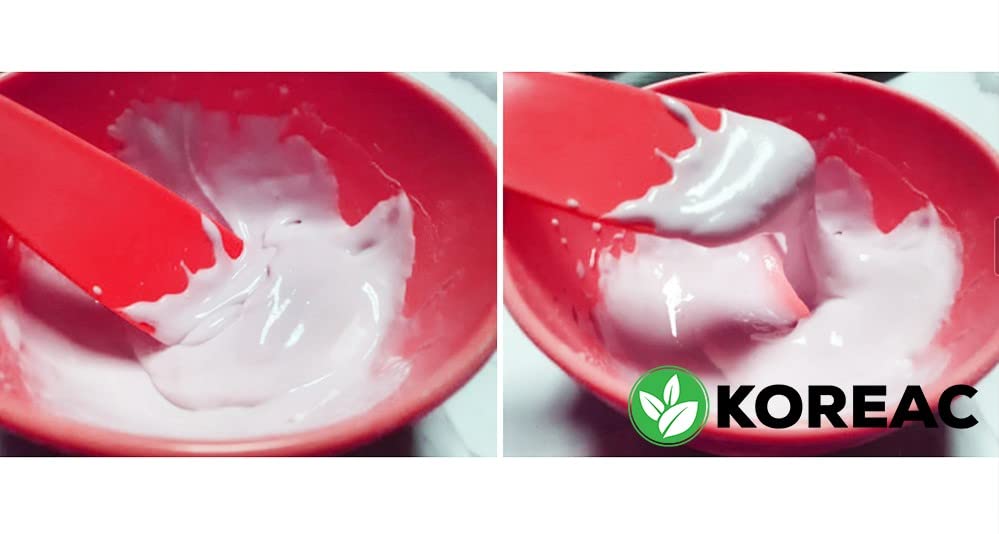 KOREAC Anskin mask on skin reveals hydrated glow after use.