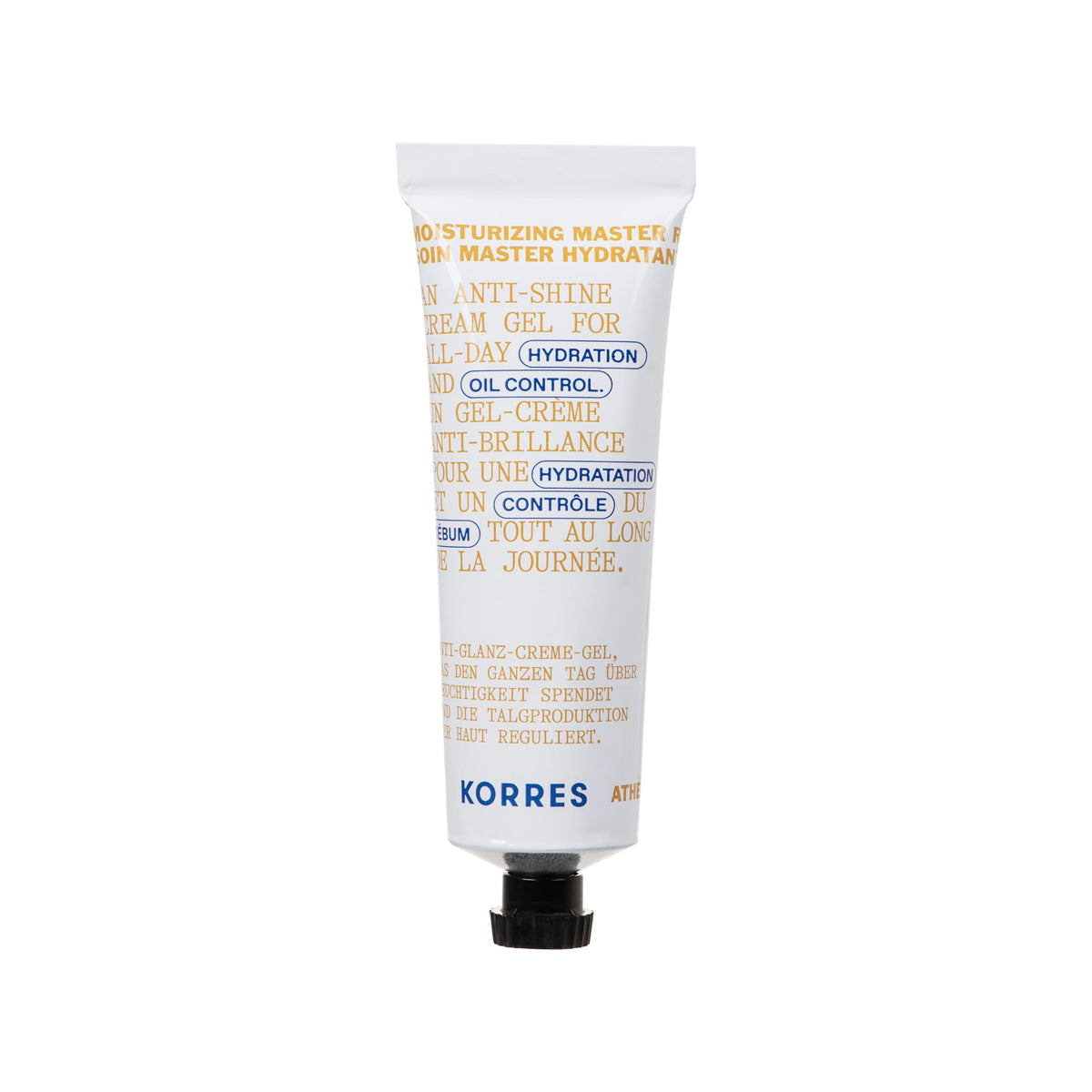 KORRES Athenian Grooming Mattifying Moisturizer bottle shows matte finish for daily use.